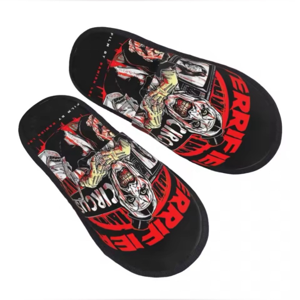 Custom Print Terrifier House Slippers Cozy Warm Horror Movie Halloween Clown